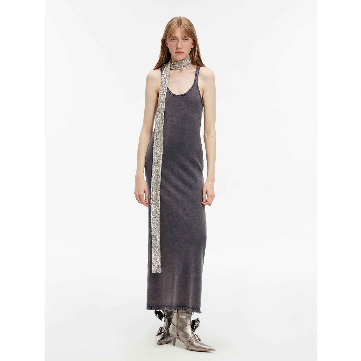 "Cool Girl Recipe" Luxury brand exclusive ferment-washed distressed vest dress