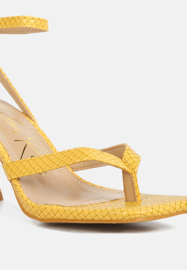 Celty Ankle Strap Spool Heel Sandals